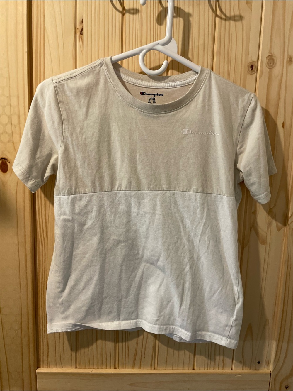 Champion Kids Two-Tone Cream & White Tee